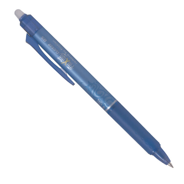 Frixion Ball Clicker Penna Cancellabile Blu Inchiostro Termosensibile Gommino Integrato Scrittura Fluida Punta a Sfera