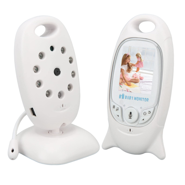 Baby Monitor Senza Fili Audio Bidirezionale Visione Notturna Monitor LCD Ninna Nanne e Monitoraggio della Temperatura