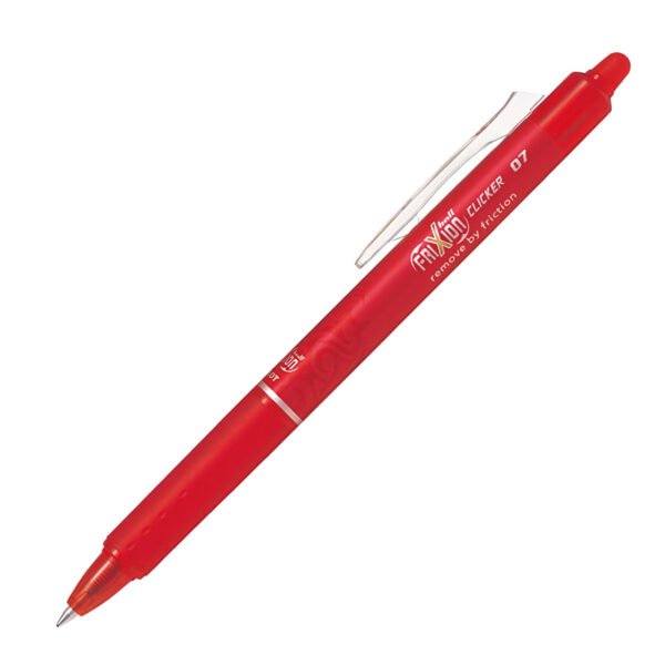 Frixion Ball Clicker Rossa Penna Cancellabile con Gommino Inchiostro Termosensibile per Scuola Ufficio Scrittura Senza Sbavature
